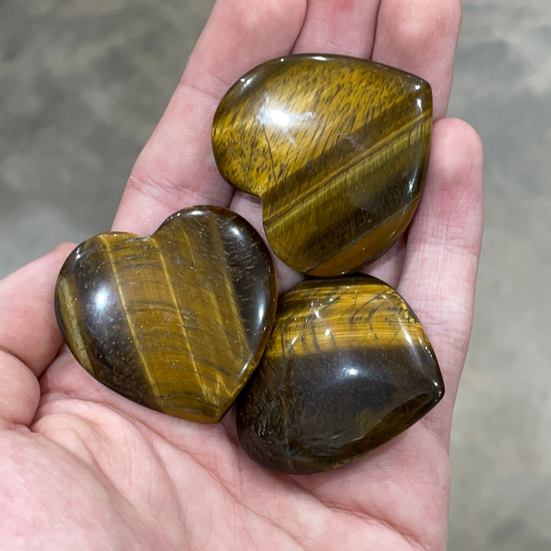 Tiger Eye 1 1/2 “ Heart