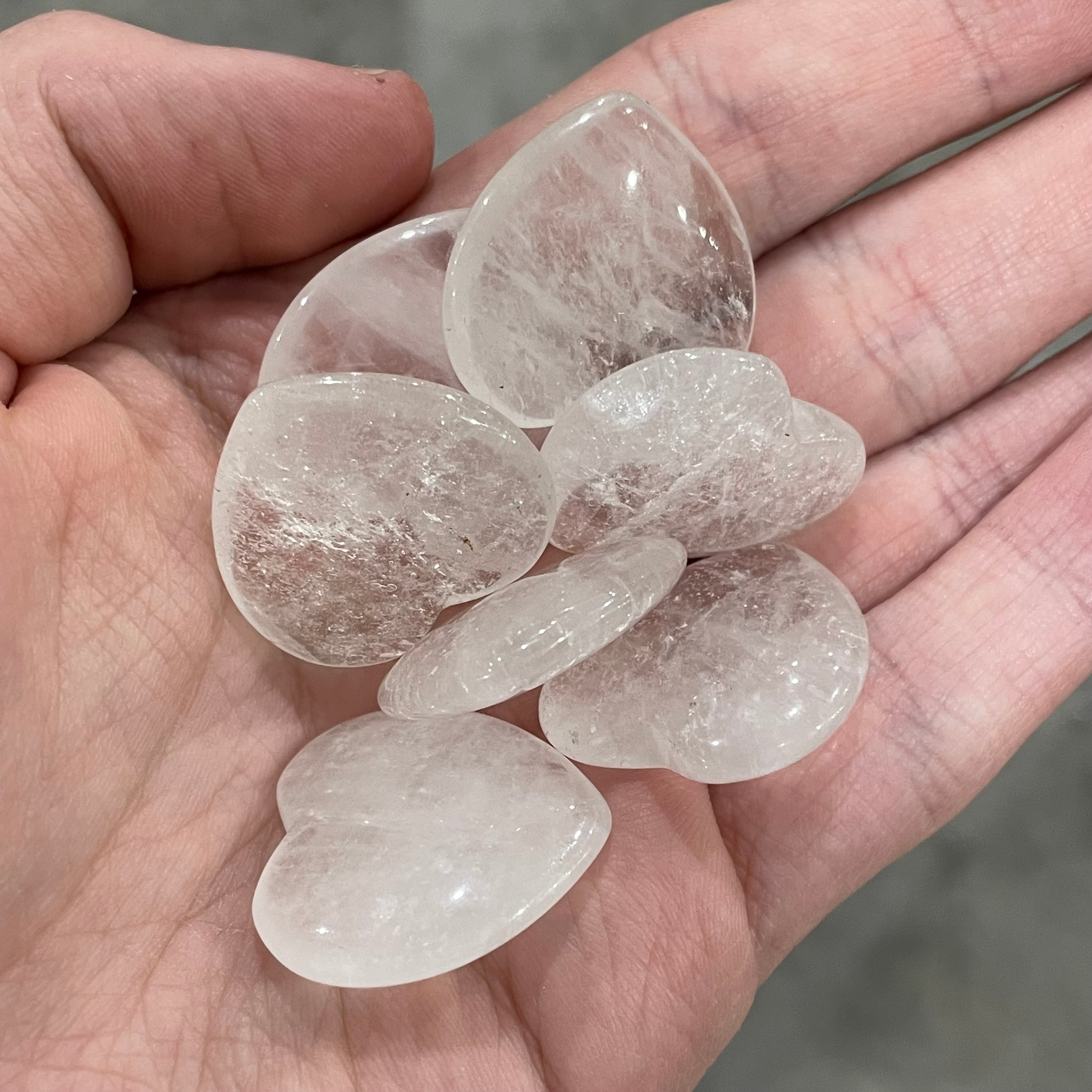 Clear Quartz Hearts Set of 10