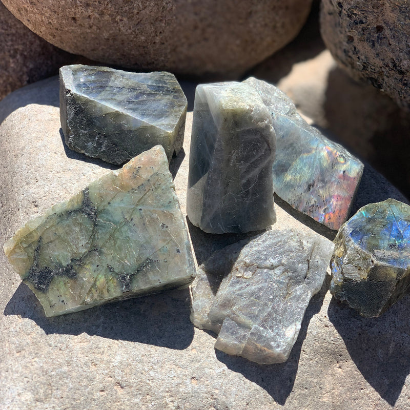 Labradorite Slabs Polished Face 1 Lb Lots of 4+