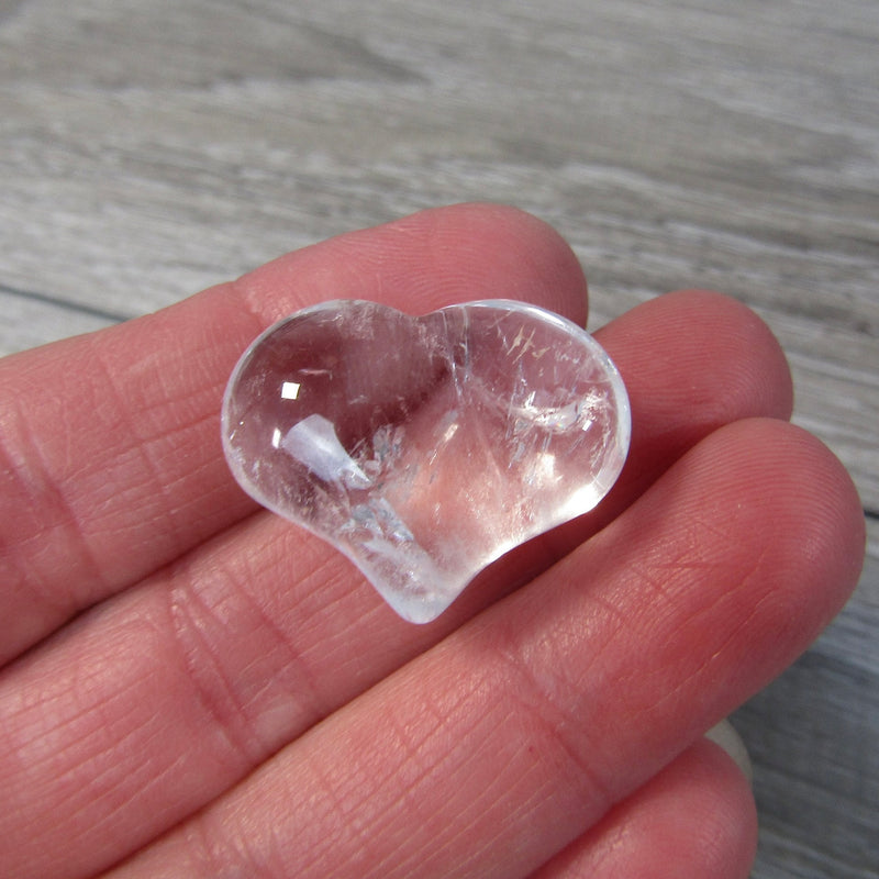 Clear Quartz Puffy Heart