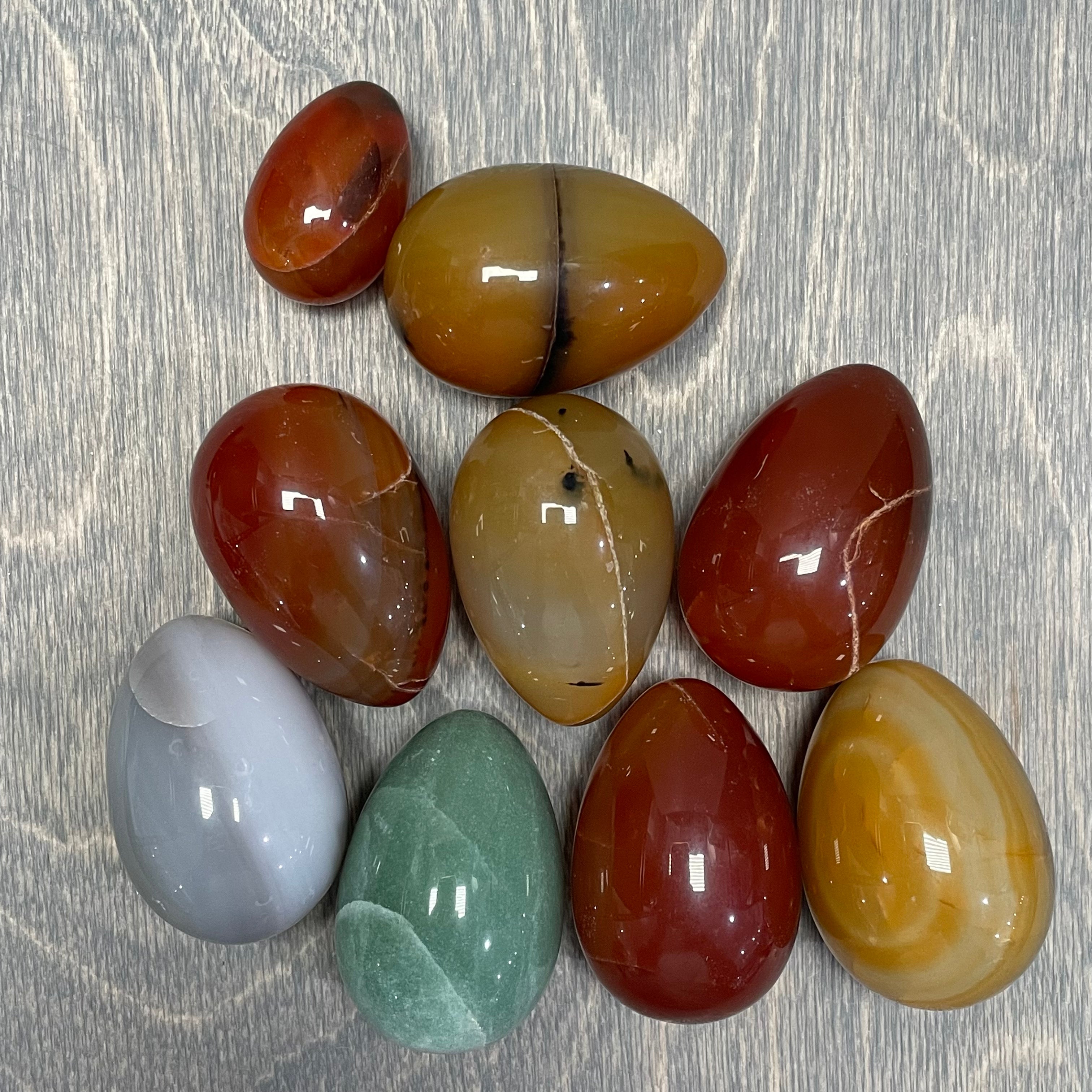 Assorted Gemstone About 1”+ Egg Mix 1 Lb