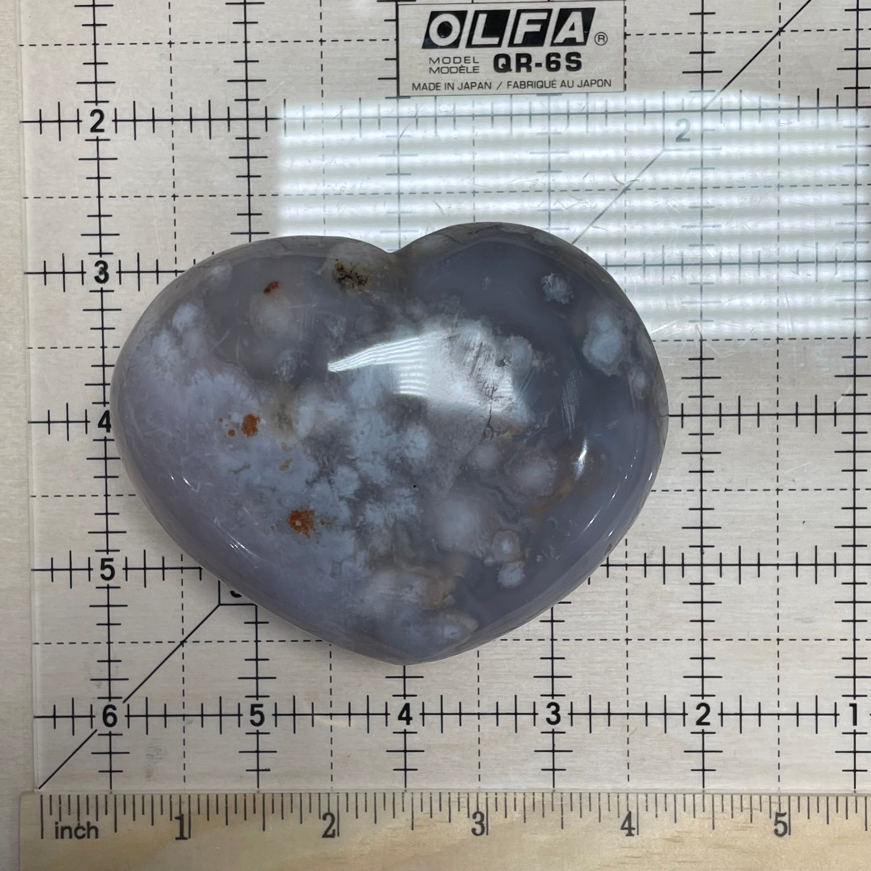 Flower Agate Medium Heart