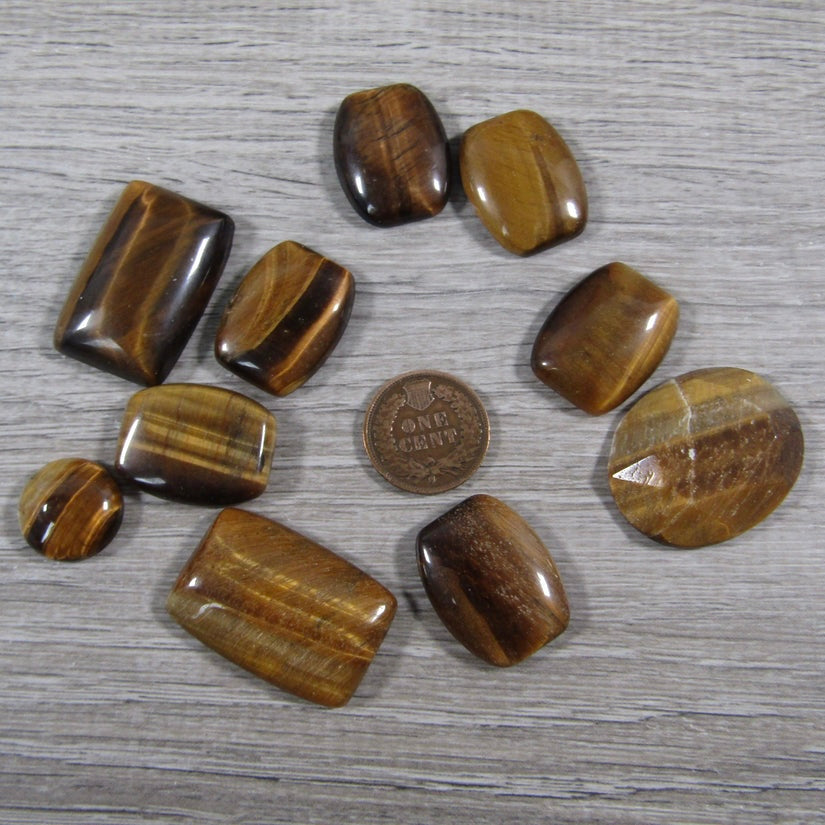 Tiger Eye Cabochons Set of 10