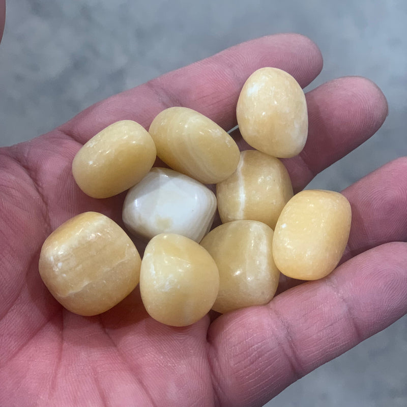 Yellow Calcite Tumbled 1 Lb