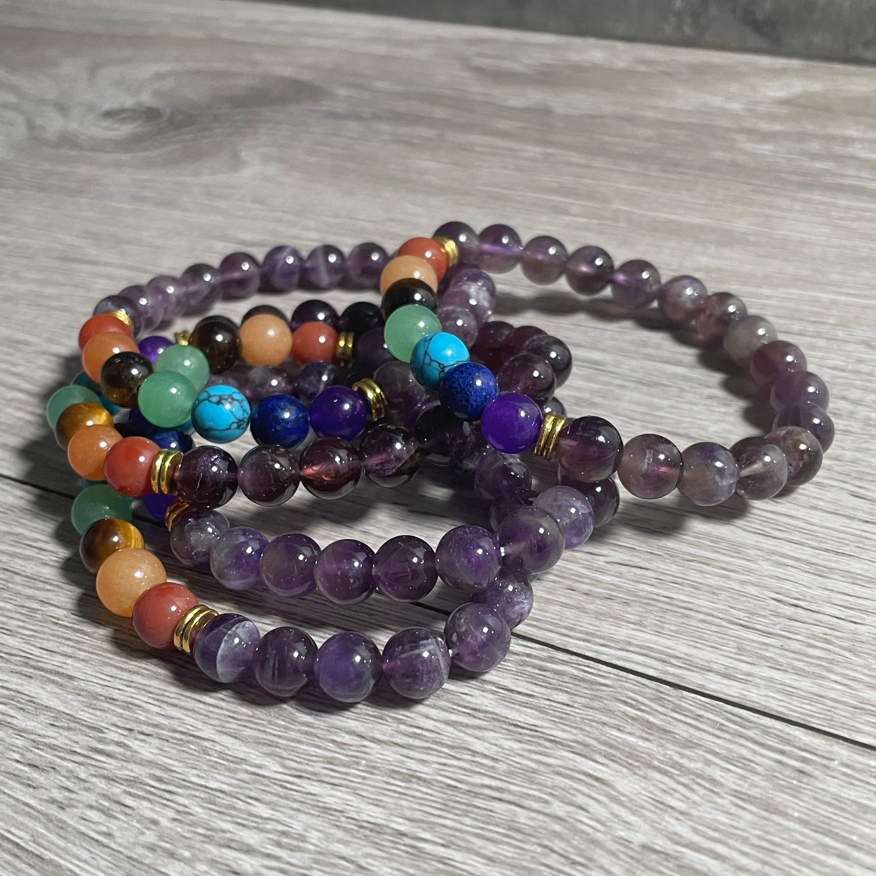 Gemstone Chakra Bracelets 8 mm Beads