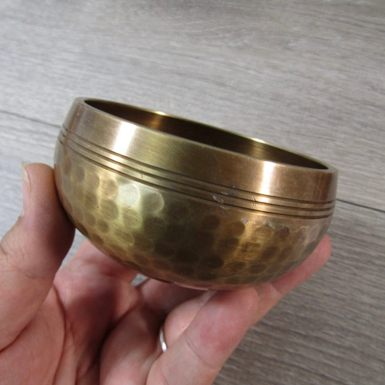 Hammered Singing Bowl About 3 1/2 " Set