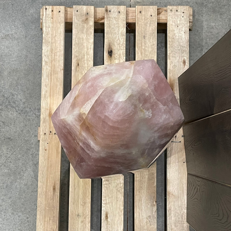 Massive Rose Quartz Obelisk