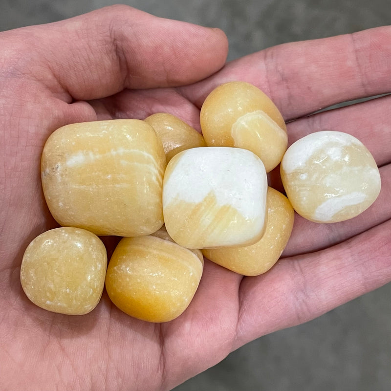 Yellow Calcite Tumbled 1 Lb