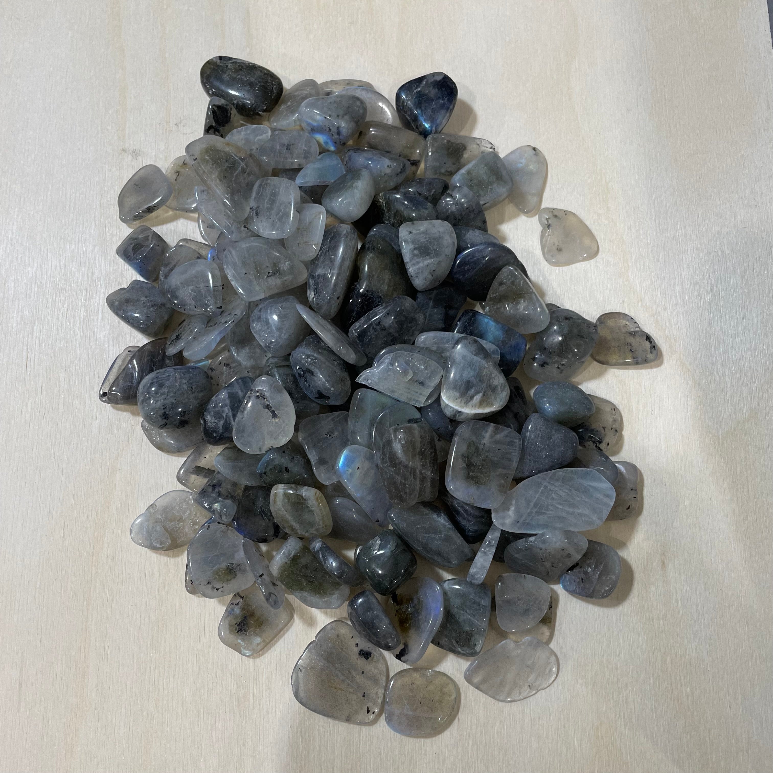 Flat Labradorite Tumbled Stone 1 LB