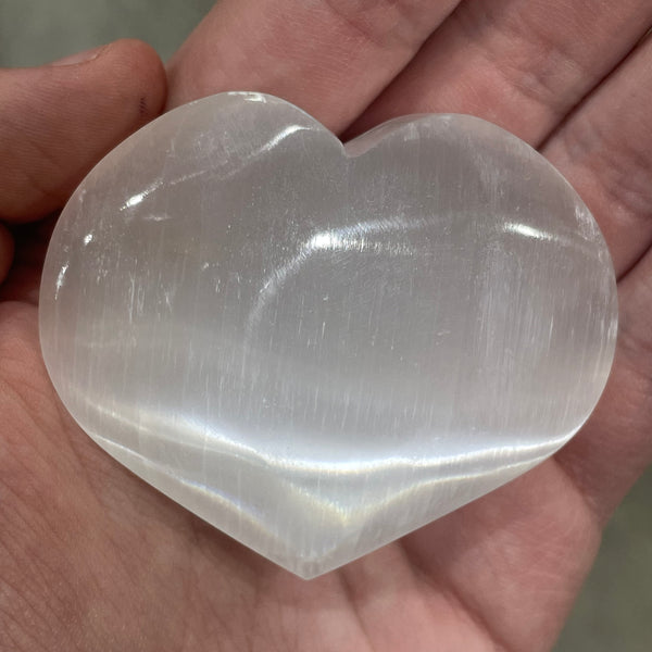Selenite Heart About 1 3/4” Plus