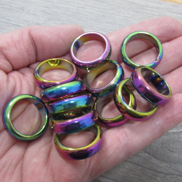 Hematite Band Rings Set of 50