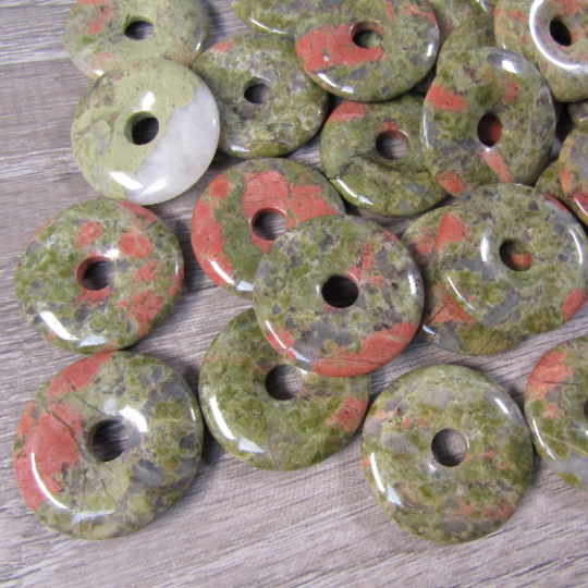 unakite gemstone donut wholesale